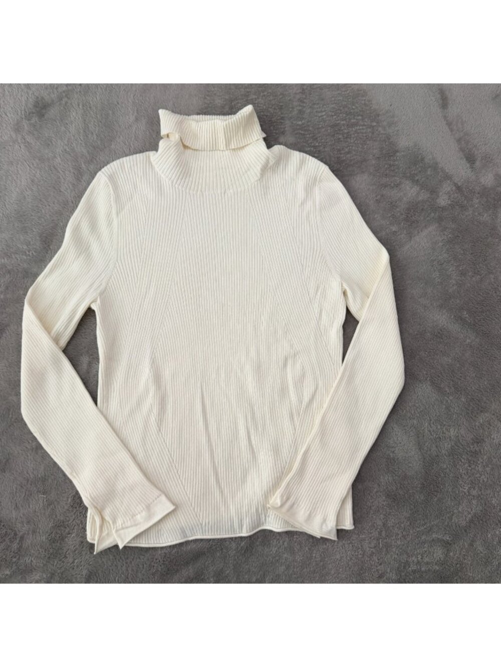 Anthropologie Maeve The Logan Mock Neck Ivory Sweater Woman’s Size Large